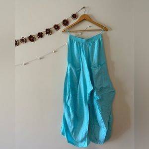 Light blue 100% linen pants. Imported from Greece.
